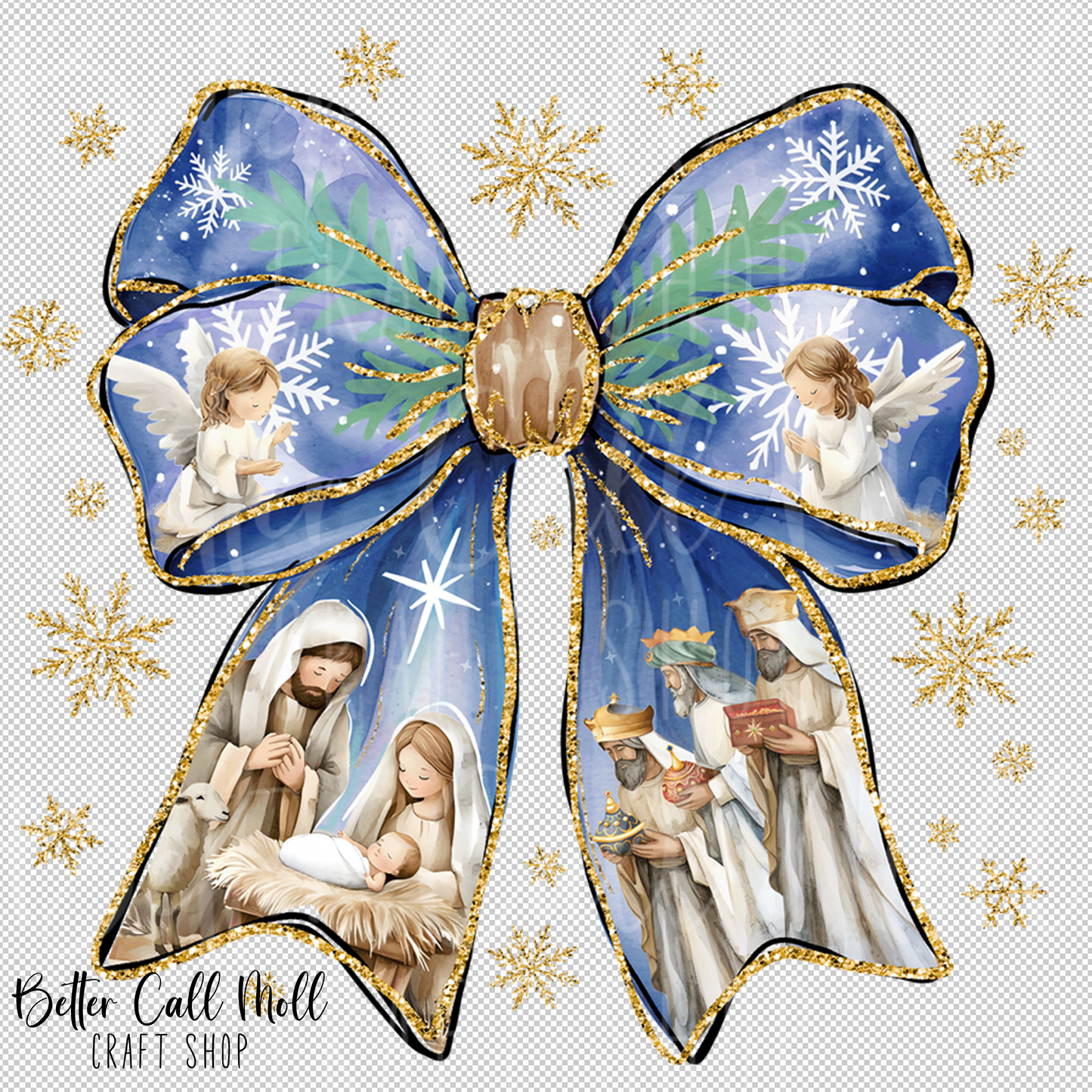 Nativity Bow UV DTF Decal