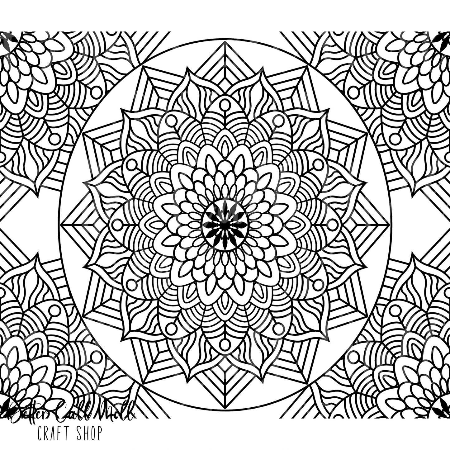 Mandala UV DTF 20oz Skinny Tumbler Wrap