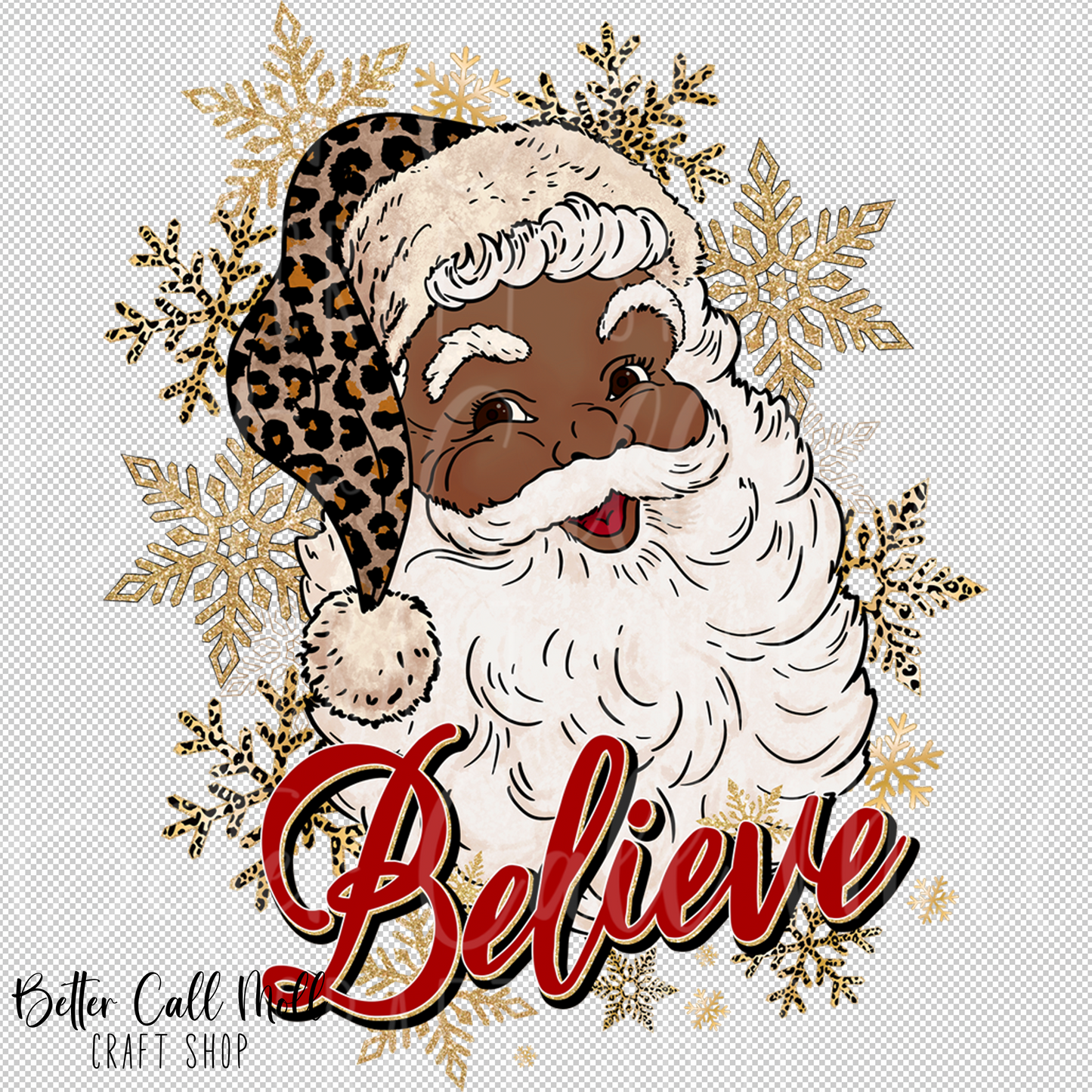 Believe Santa UV DTF Decal