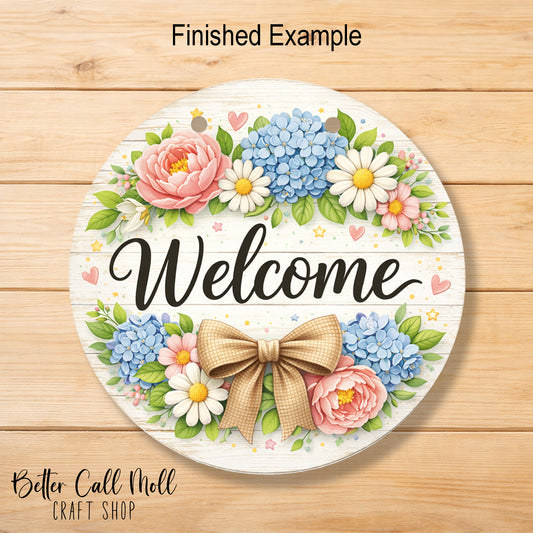 8"Door Sign Glossy MDF Sublimation Blank with Twine