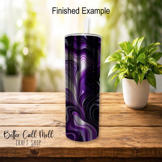 20oz Metallic Silver Skinny Sublimation Tumbler