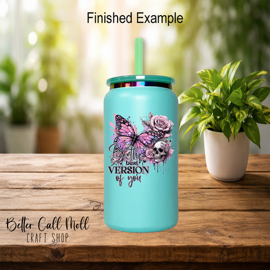 16oz Rainbow Plated Powder Coated STAINLESS STEEL Tumbler