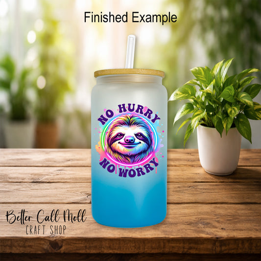 16oz Frosted Ombre Glass Sublimation Tumbler