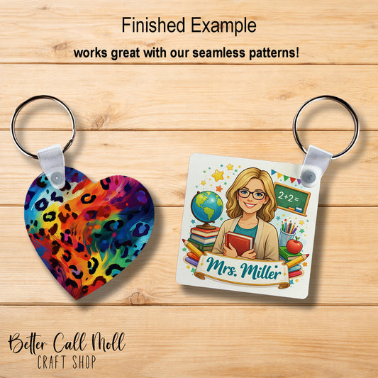 MDF Keychain Sublimation Blank | Multiple Shapes