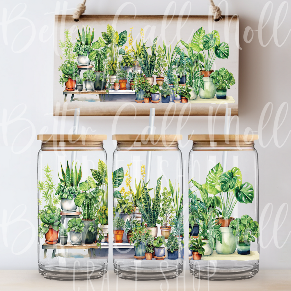 W140 - Plant Lover UV DTF 16oz Tumbler Wrap