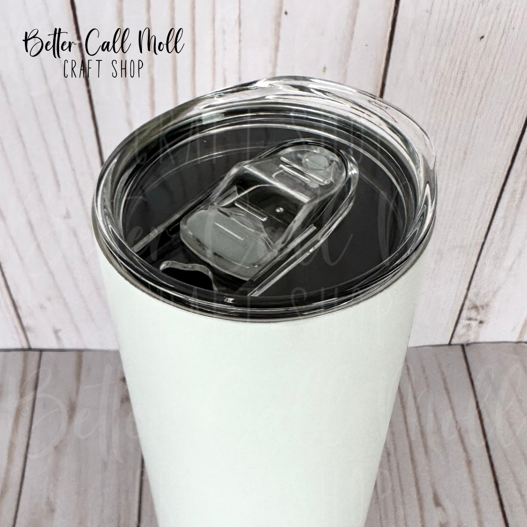 20oz Blue Glow-in-the-Dark Skinny Sublimation Tumbler