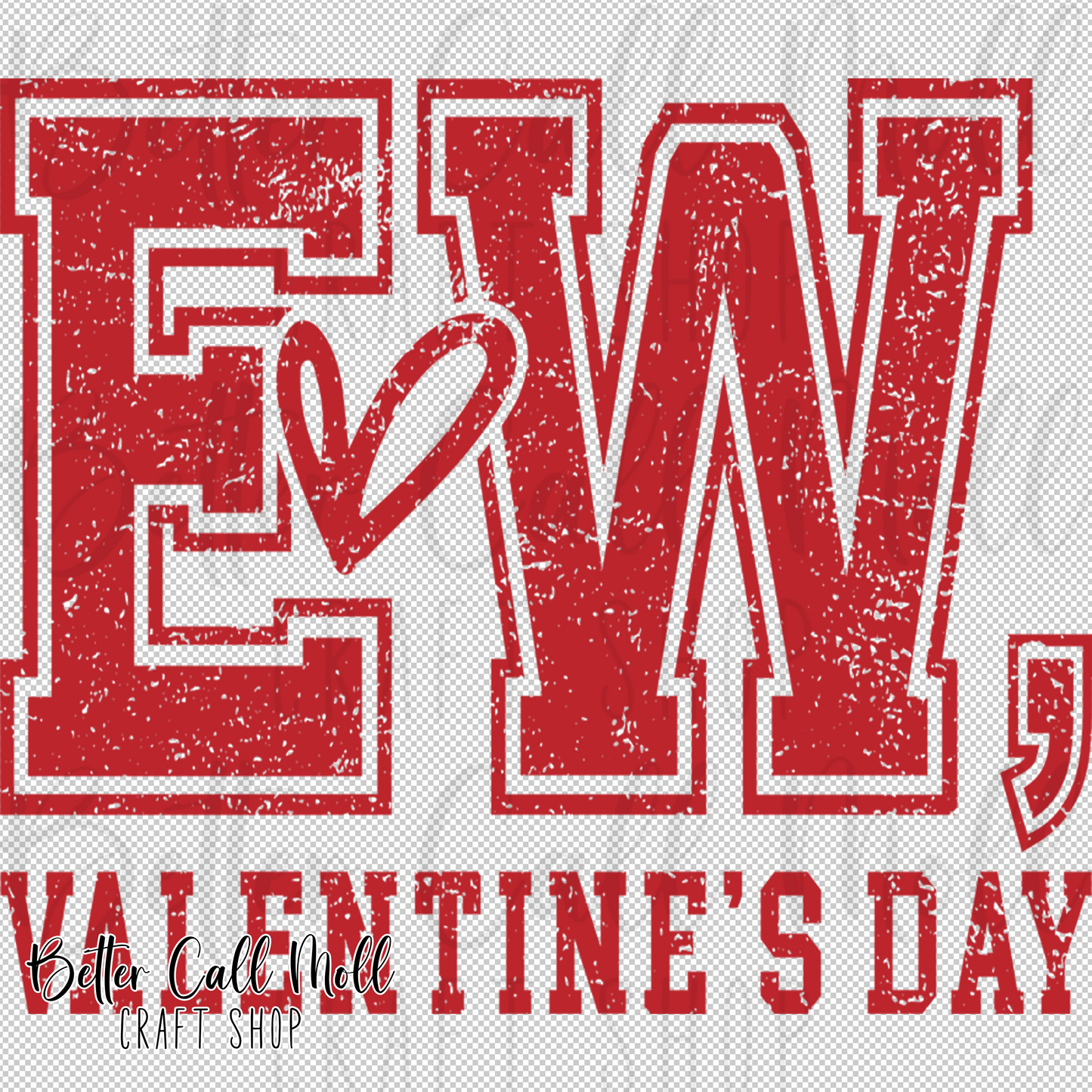 EW, Valentine's Day UV DTF Decal