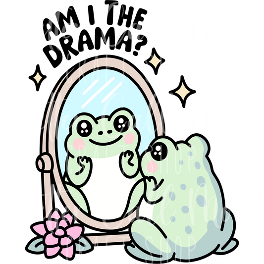 D169 - Am I The Drama? UV DTF Decal