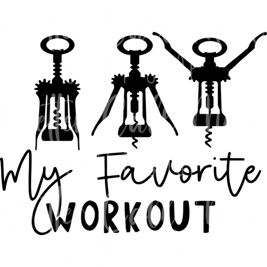 D165 - My Favorite Workout UV DTF Decal