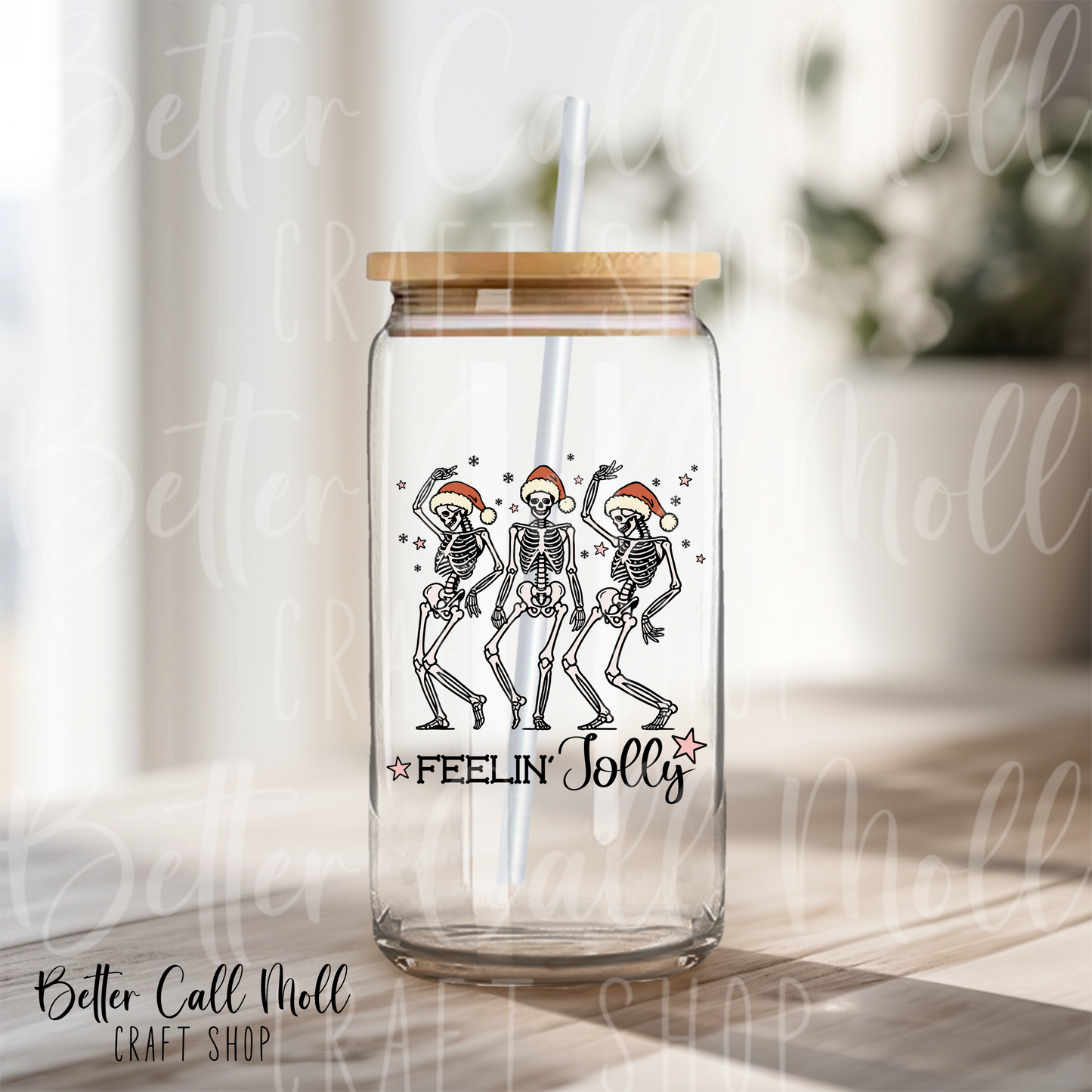 Feelin' Jolly Skeletons UV DTF Decal