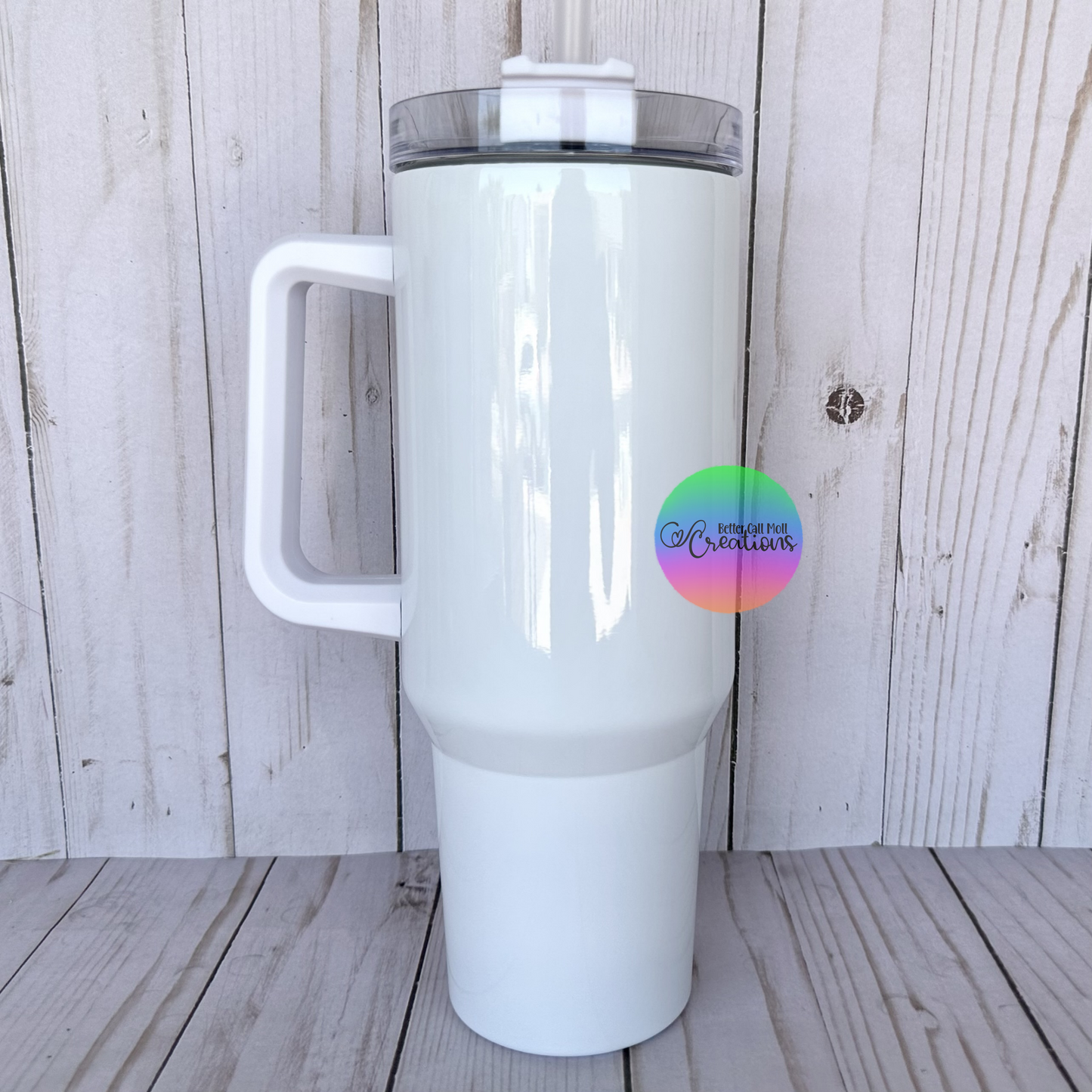 40oz Glossy Handle Sublimation Tumbler