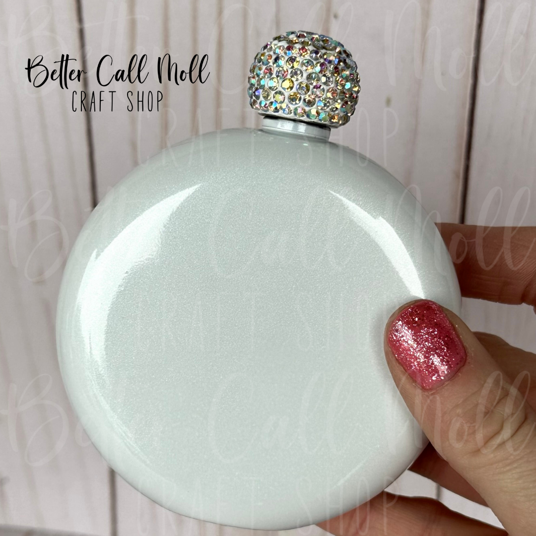 5oz Shimmer Sublimation Flask with Rhinestone Cap