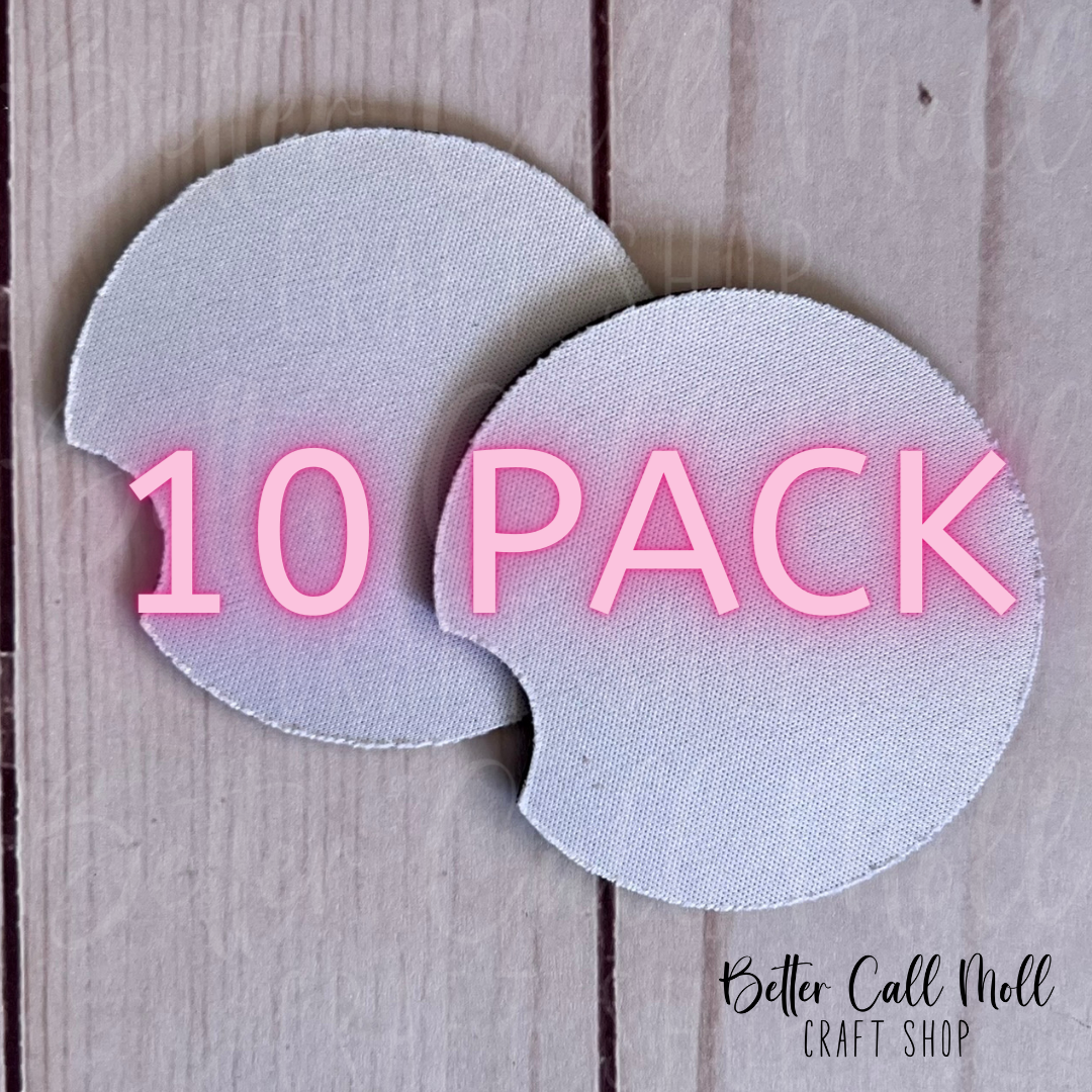 Neoprene Car Coaster Sublimation Blanks