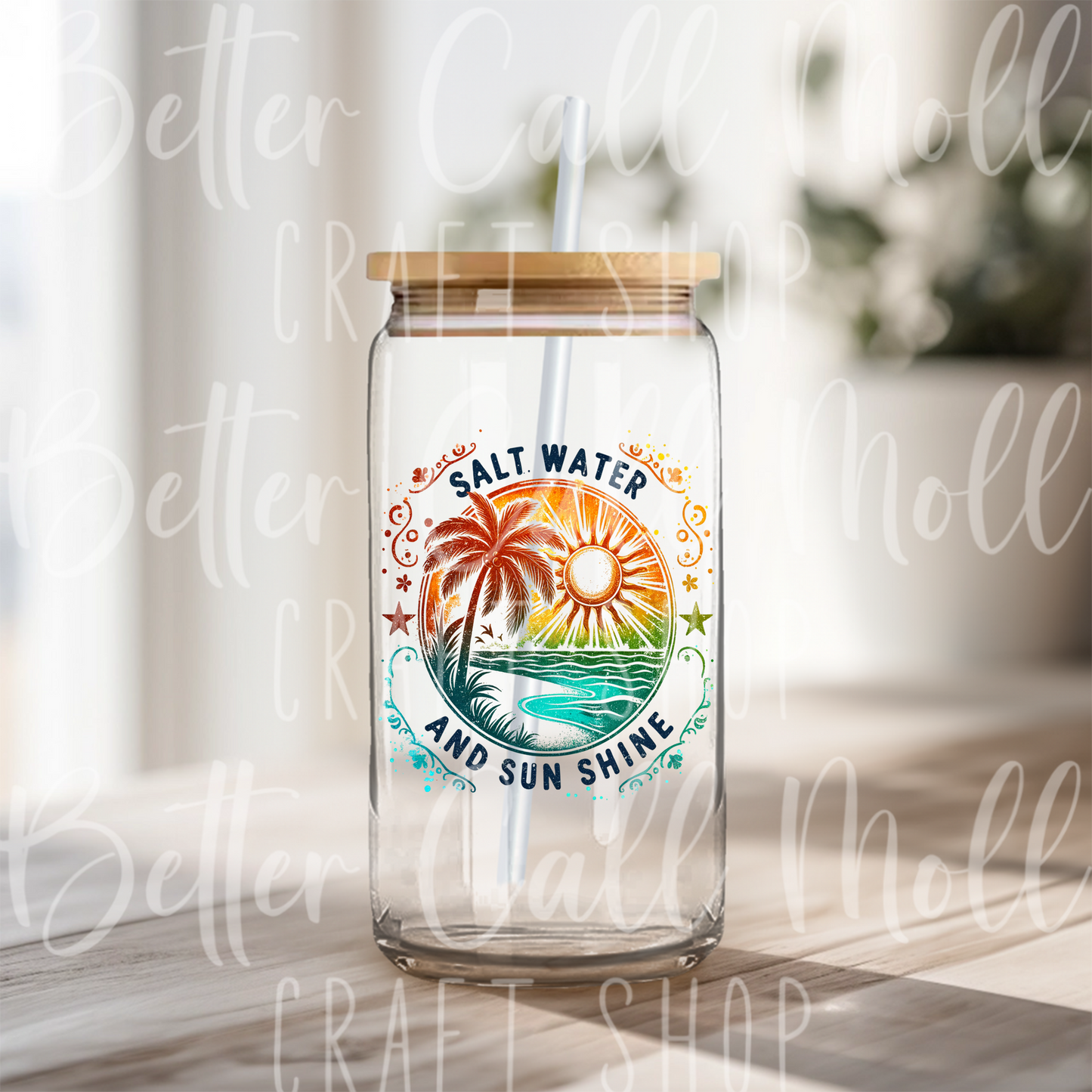 D167 - Salt Water and Sunshine UV DTF Decal