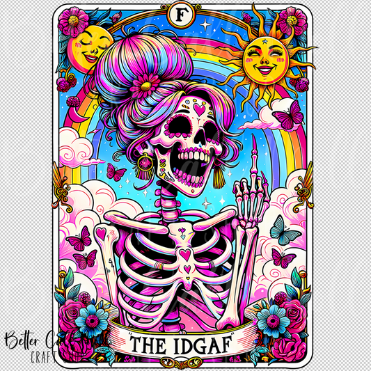 The IDGAF Tarot UV DTF Decal
