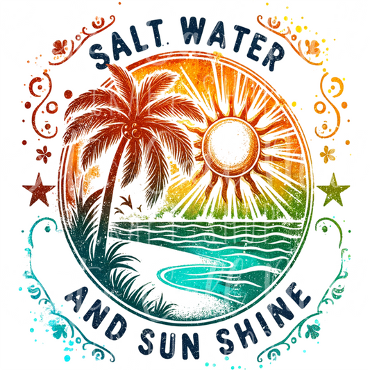 Salt Water and Sunshine UV DTF Decal