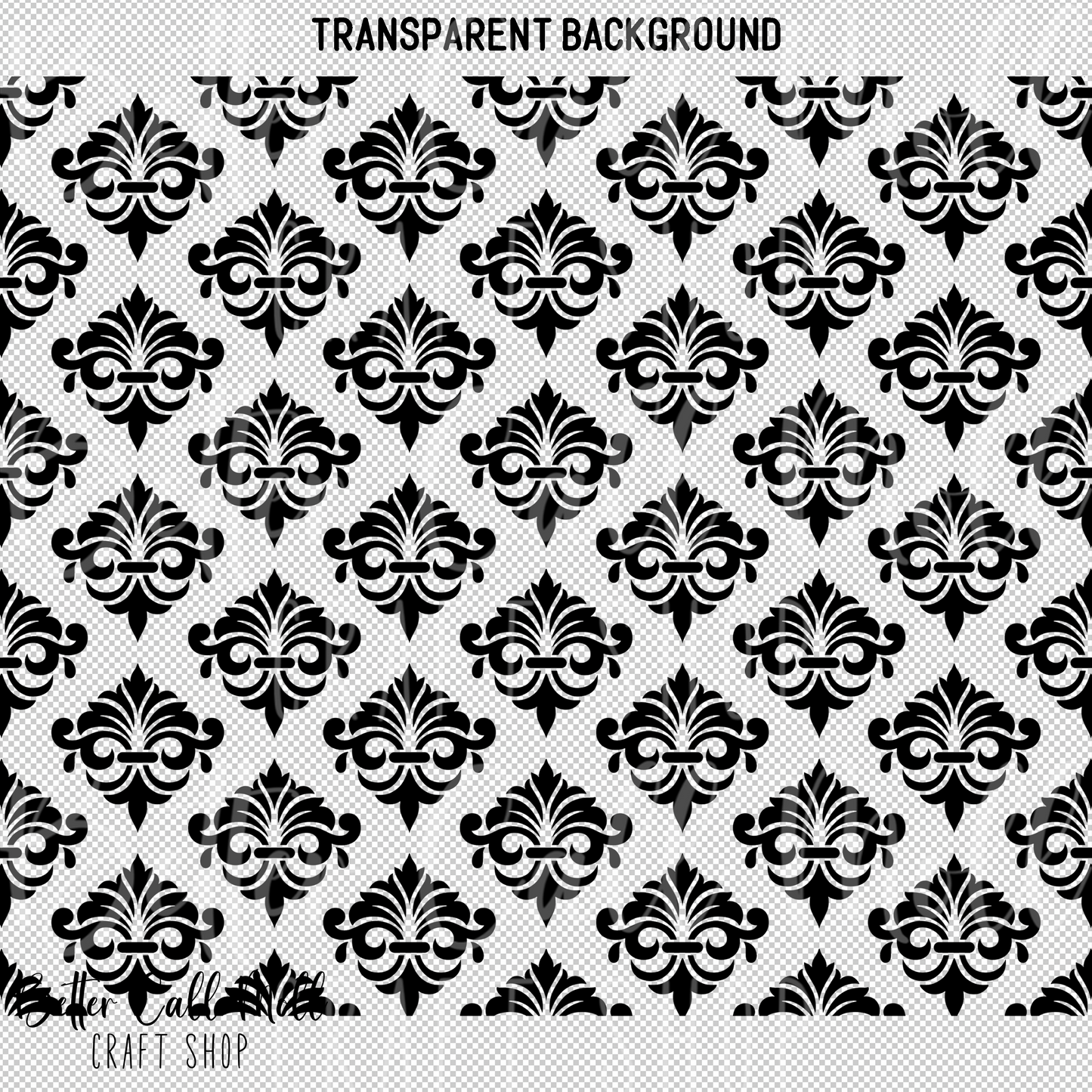 Damask 2 UV DTF 20oz Skinny Tumbler Wrap