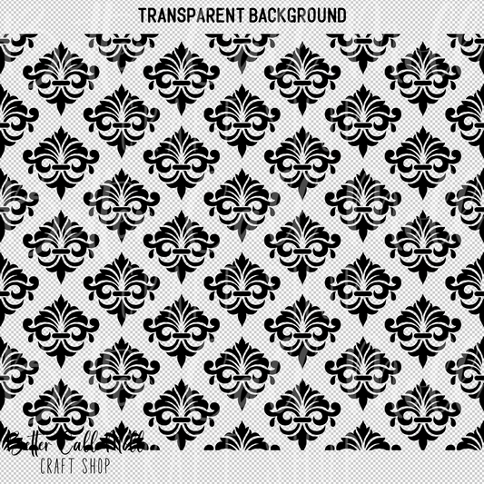 Damask 2 UV DTF 20/30oz Skinny Tumbler Wrap