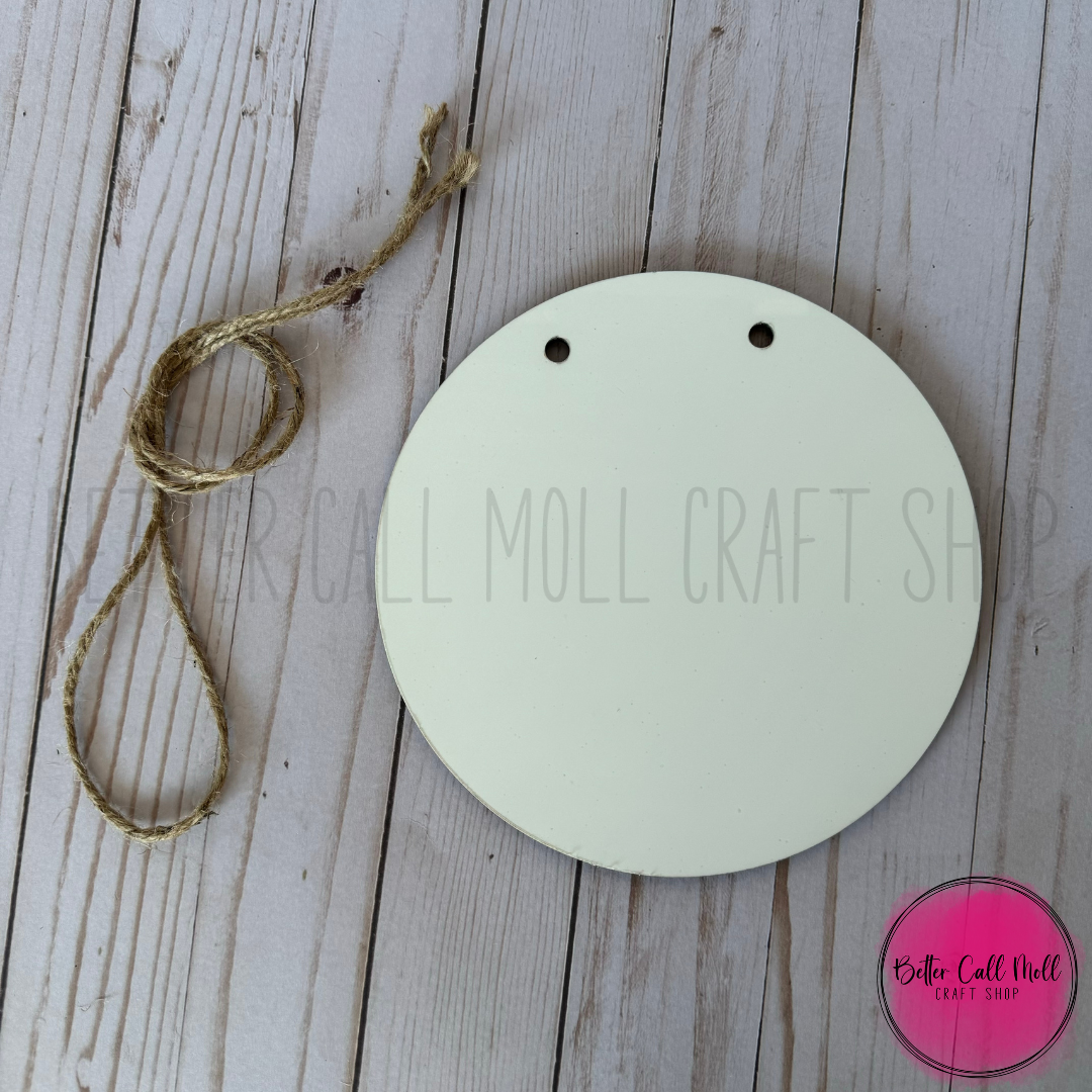 8"Door Sign Glossy MDF Sublimation Blank