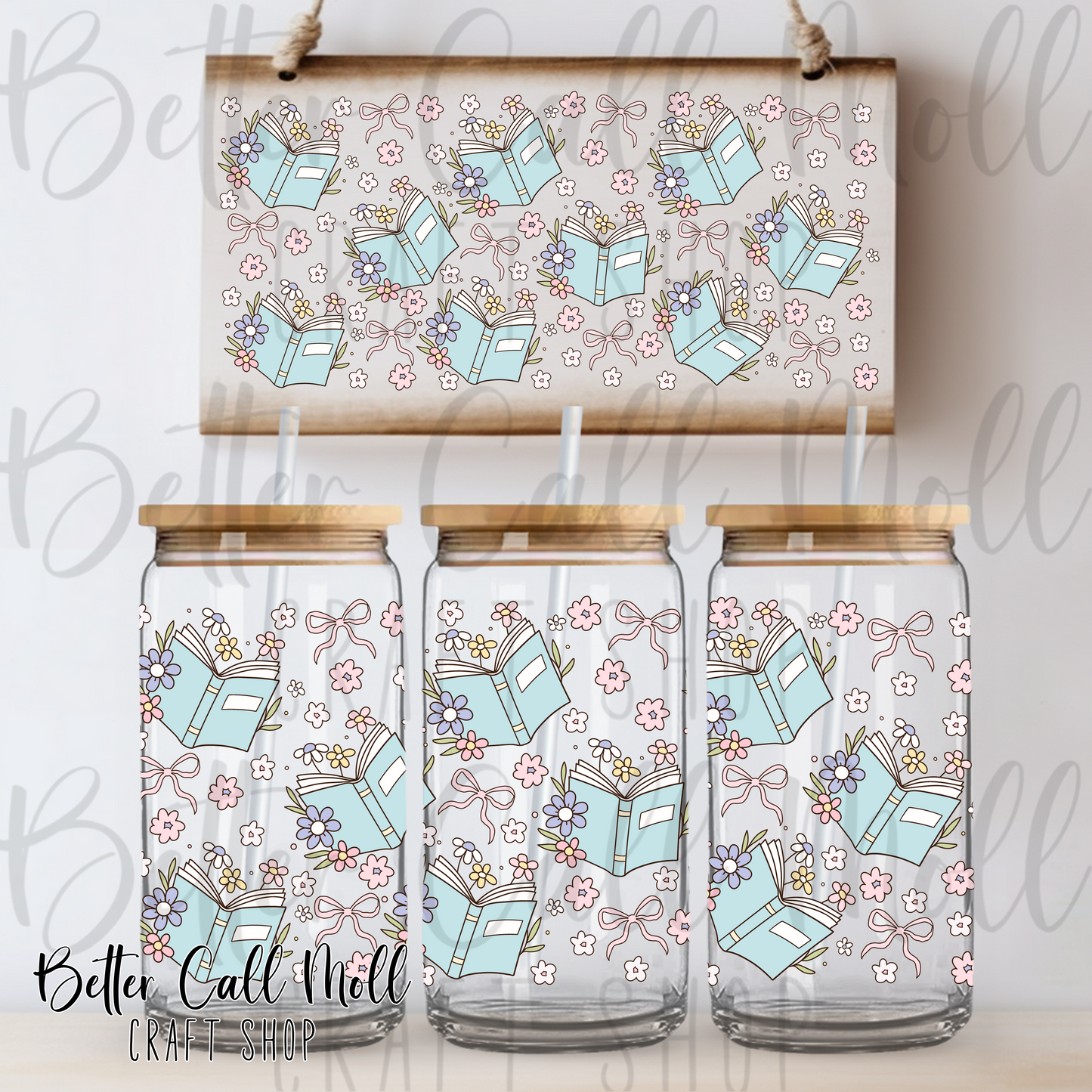 Blue Books UV DTF 16oz Tumbler Wrap