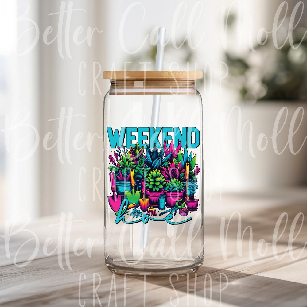 D030 - Weekend Hoe UV DTF Decal