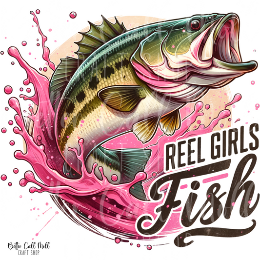 D200 - Reel Girls Fish UV DTF Decal