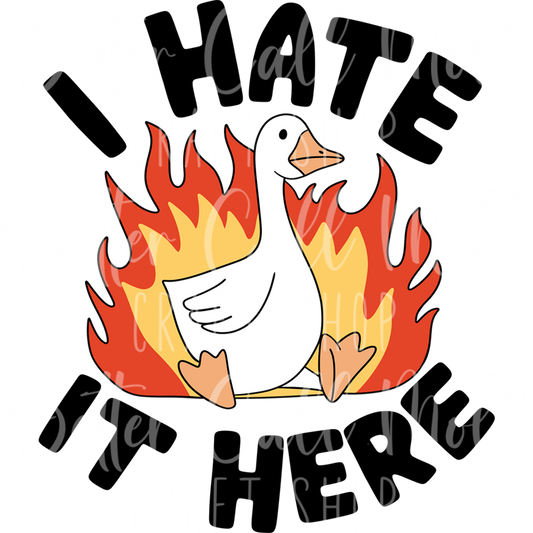 D156 - I Hate It Here UV DTF Decal