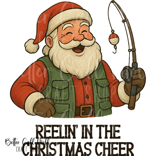 Reelin' in the Christmas Cheer UV DTF Decal