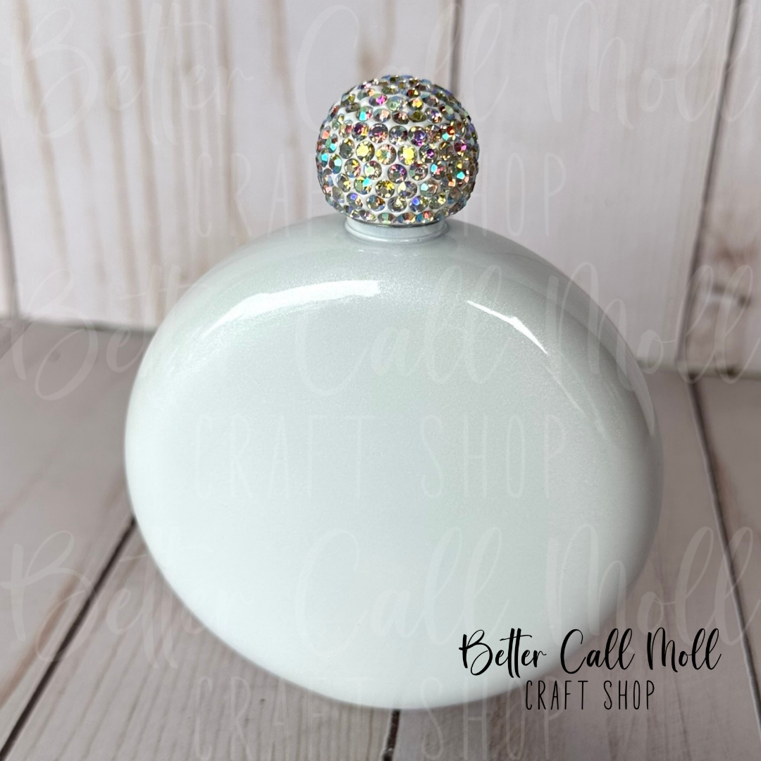 5oz Shimmer Sublimation Flask with Rhinestone Cap