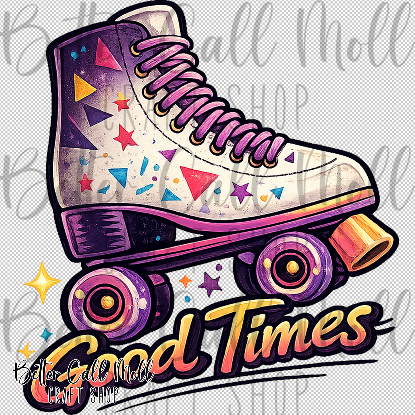 Good Times Retro Skate UV DTF Decal