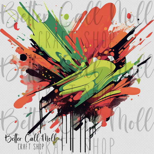 Graffiti Splatter UV DTF Decal