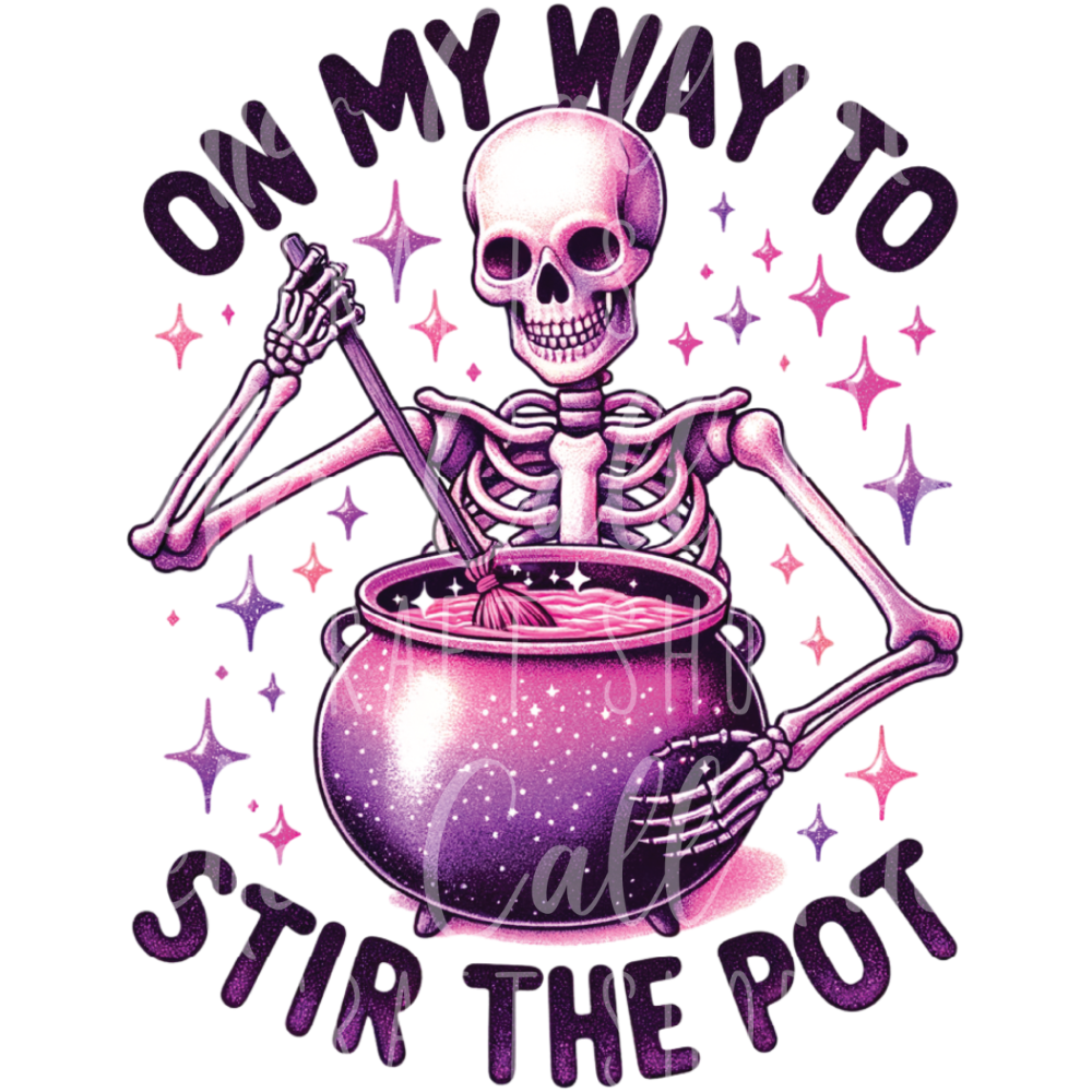 D036 - On My Way to Stir The Pot UV DTF Decal