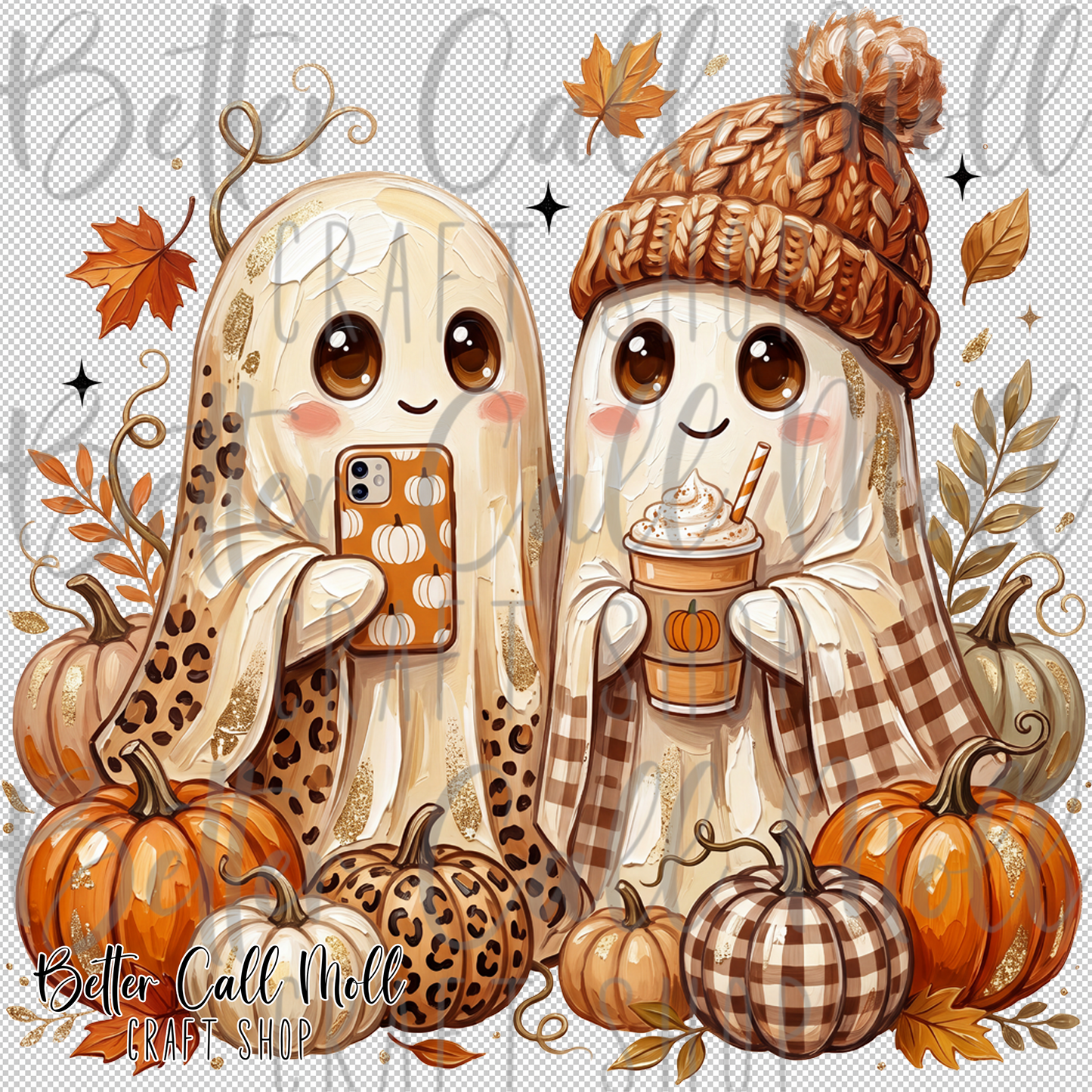 Fall Ghosts UV DTF Decal