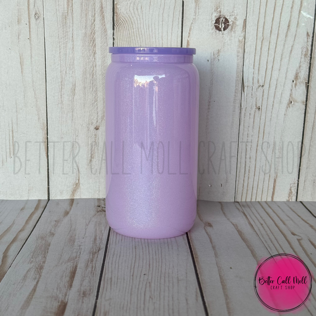 16oz Holographic Shimmer GLASS Sublimation Tumbler