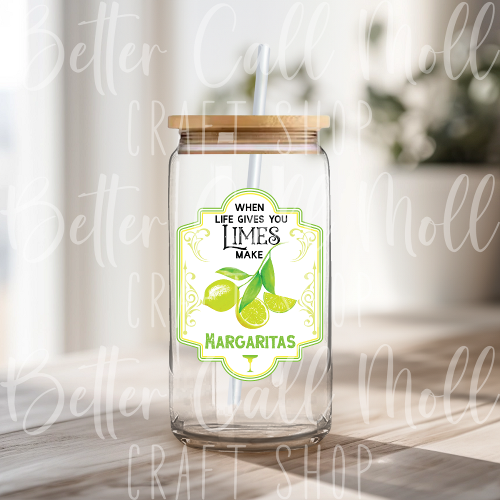 D034 - Make Margaritas Label UV DTF Decal