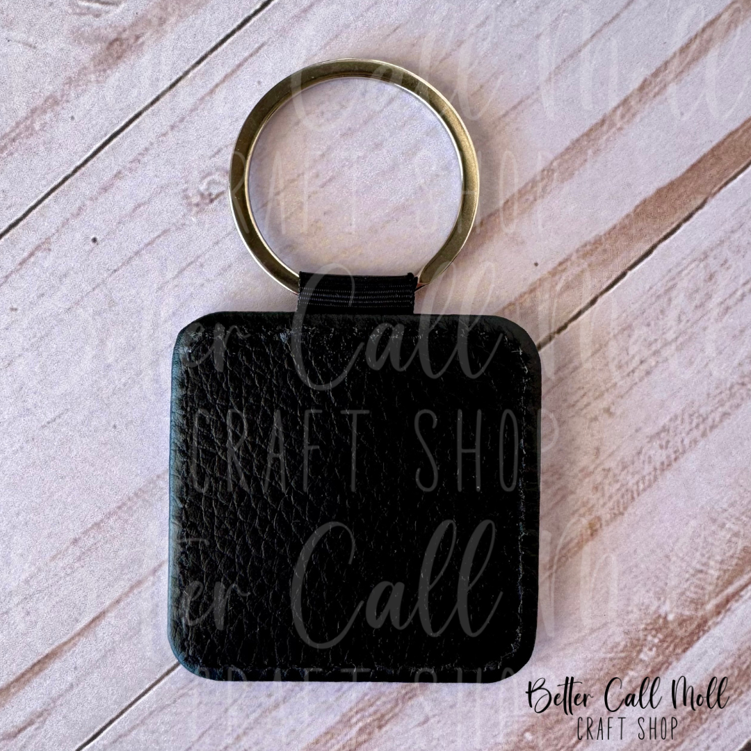 Faux Leather Keychain Sublimation Blank