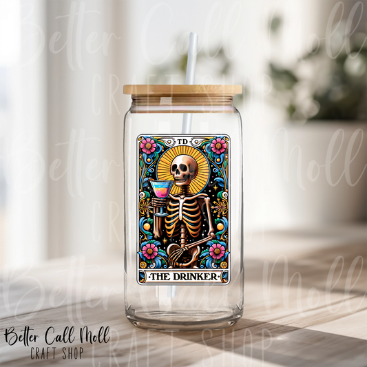 The Drinker Tarot UV DTF Decal
