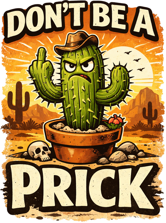 Don't Be a Prick UV DTF Decal