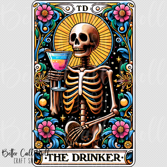 The Drinker Tarot UV DTF Decal