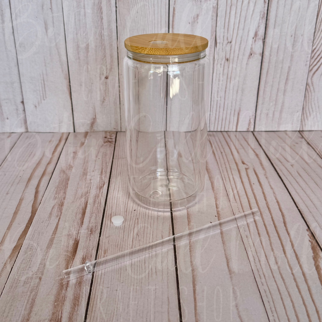 12oz SNOW GLOBE Glass Sublimation Tumbler