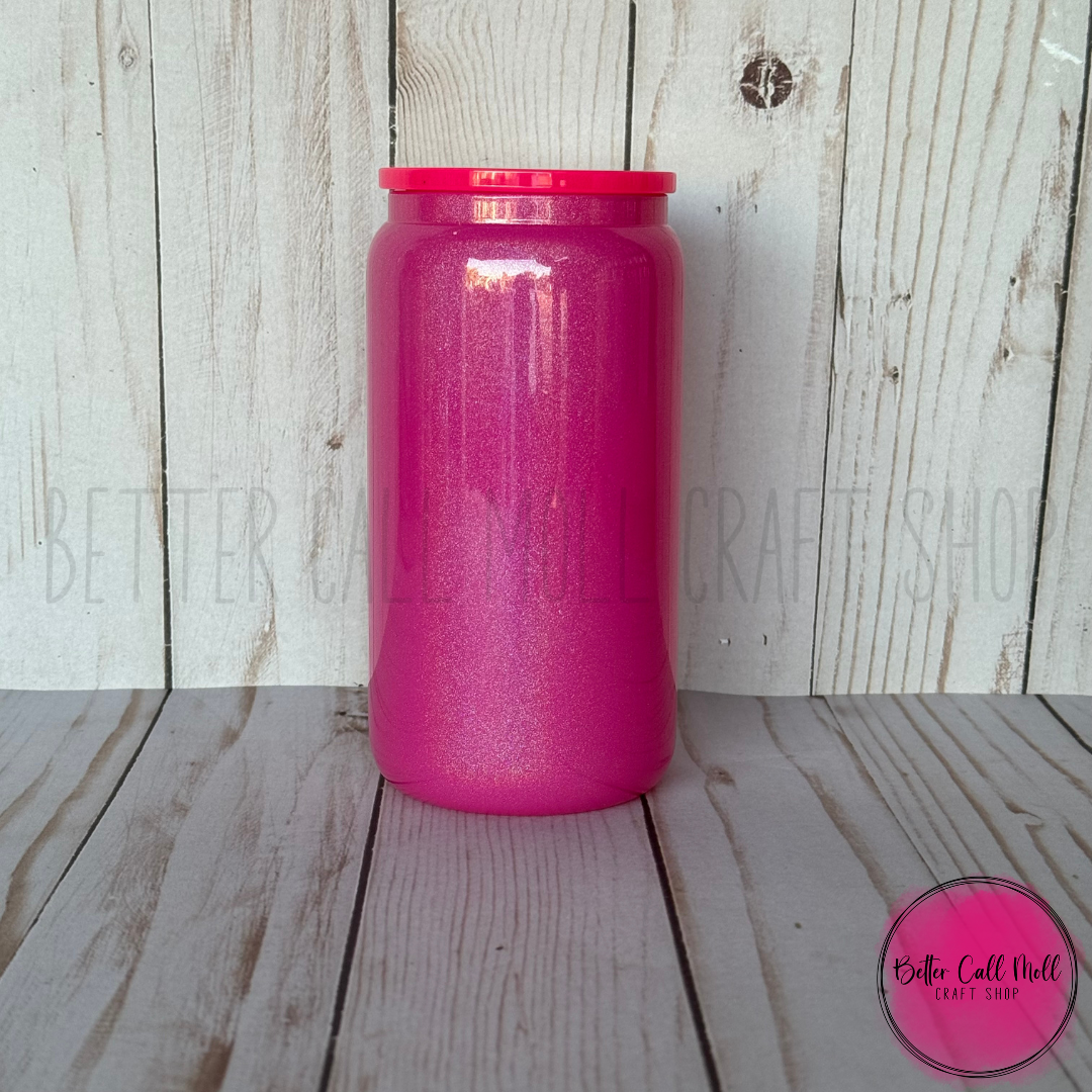 16oz Holographic Shimmer GLASS Sublimation Tumbler