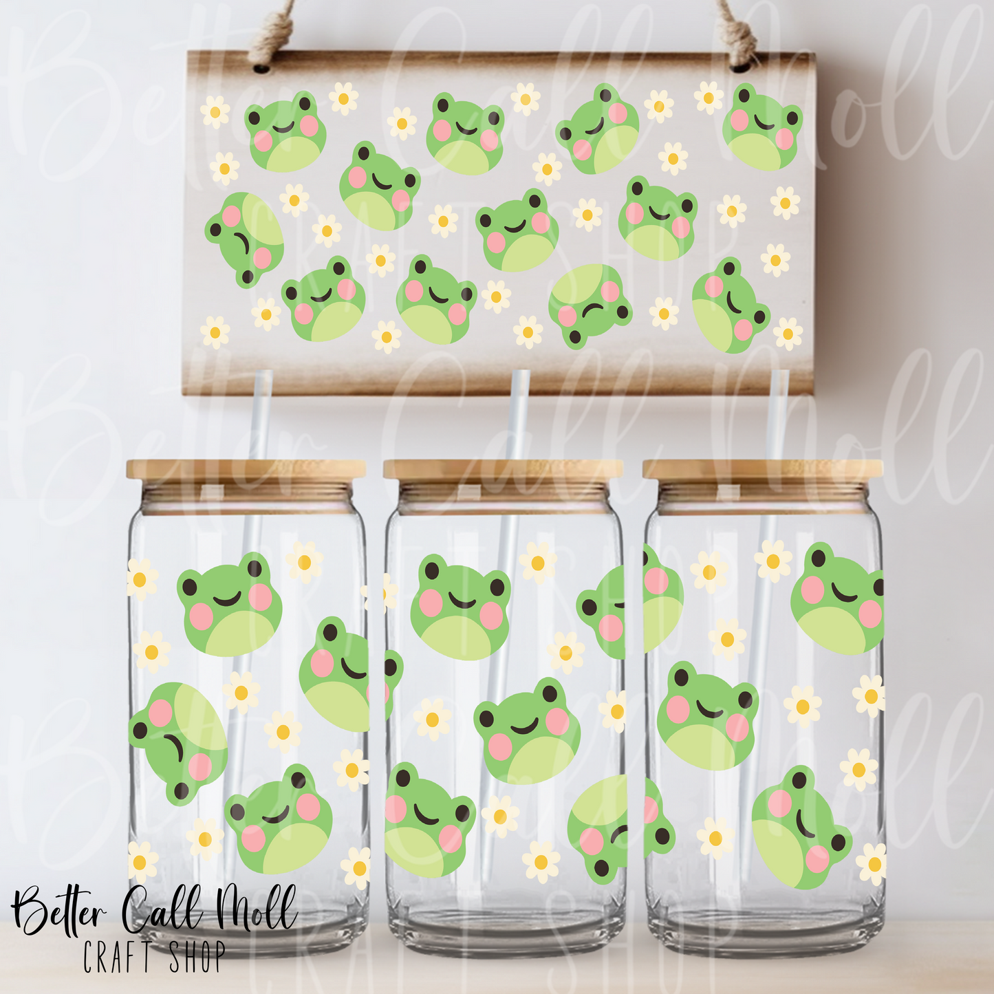 Happy Frogs UV DTF 16oz Tumbler Wrap