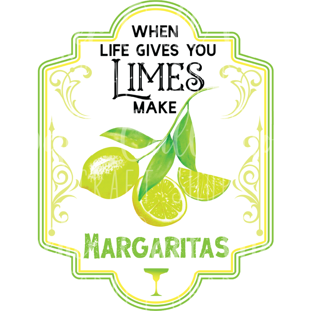 D034 - Make Margaritas Label UV DTF Decal