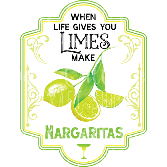 D034 - Make Margaritas Label UV DTF Decal