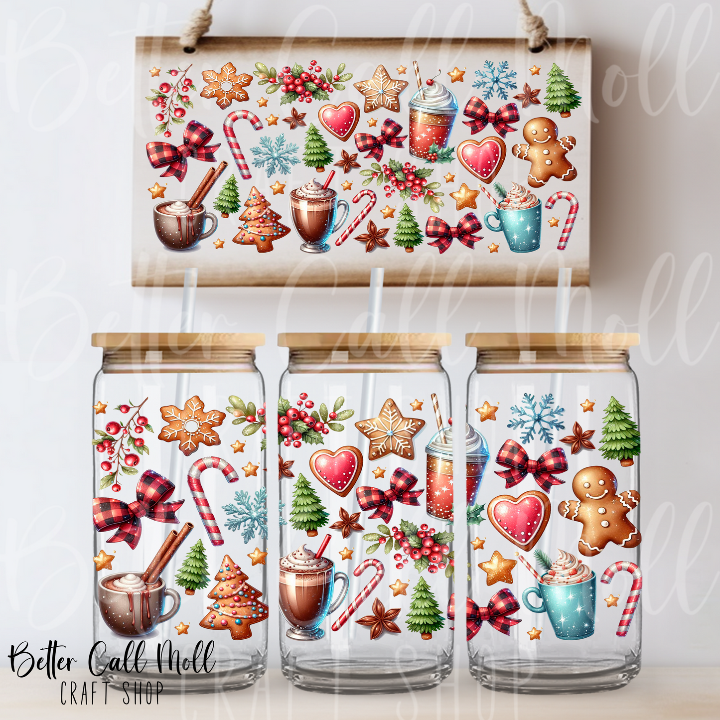 Christmas Goodies UV DTF 16oz Tumbler Wrap