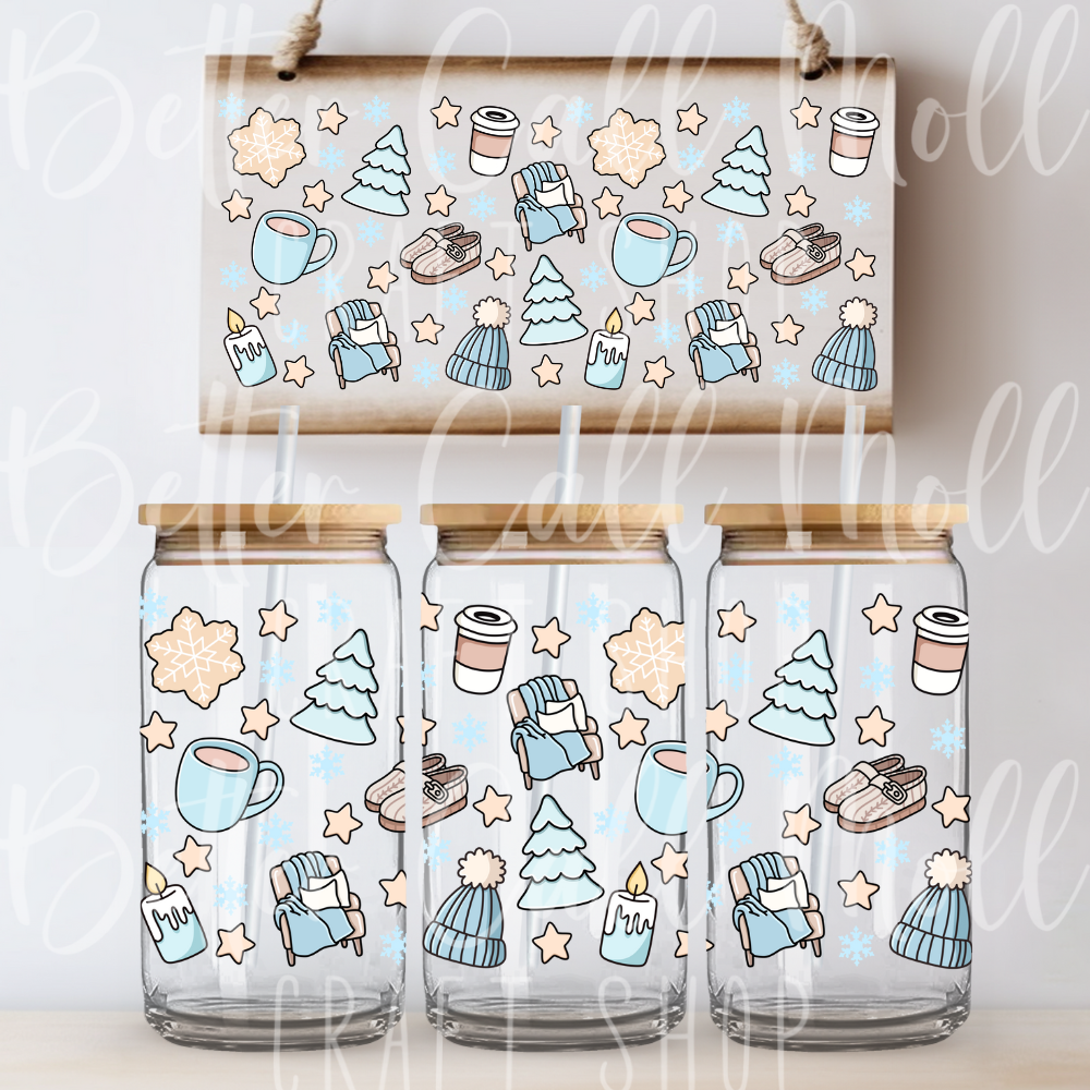 W121 - *CLEARANCE* Cozy UV DTF 16oz Tumbler Wrap