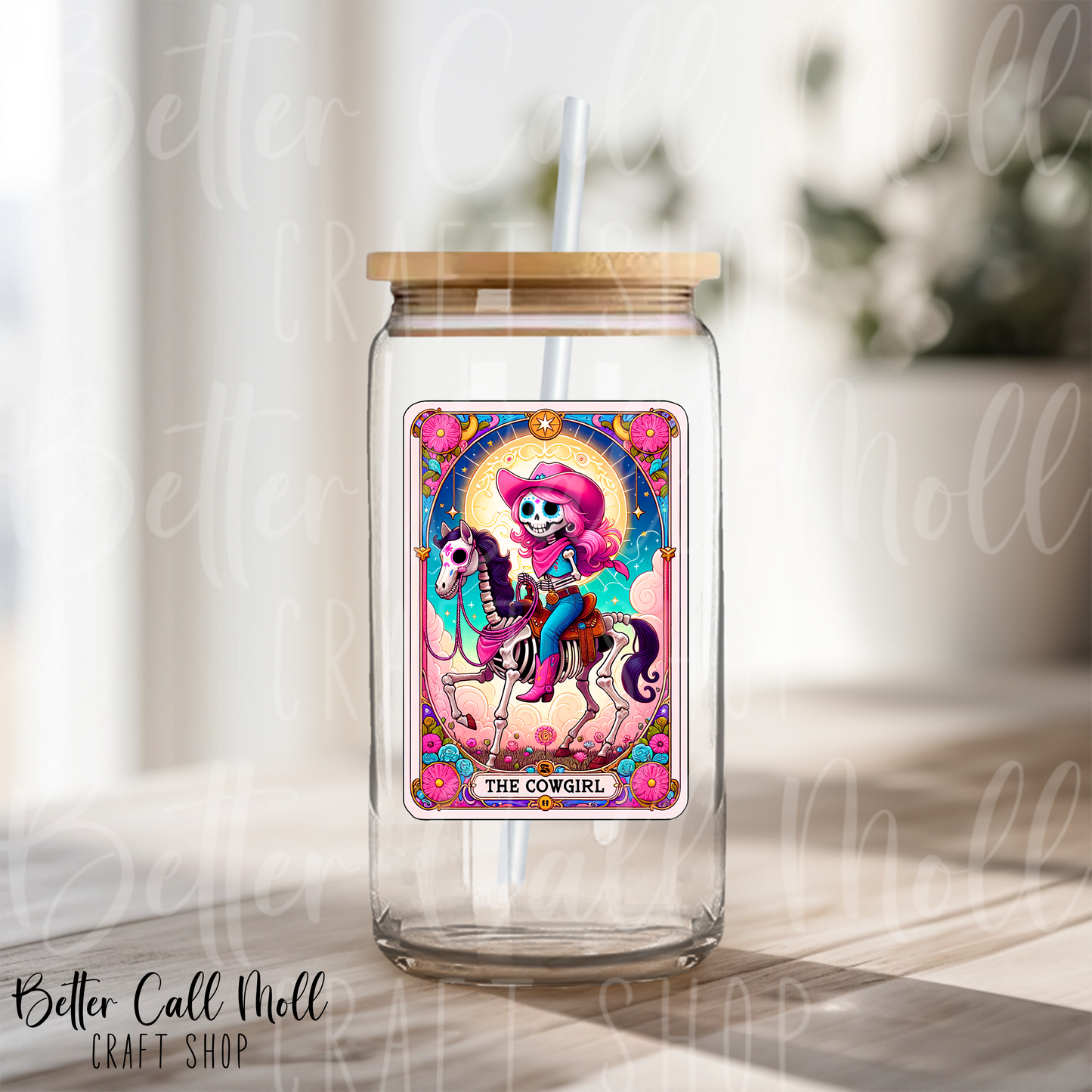 The Cowgirl Tarot UV DTF Decal