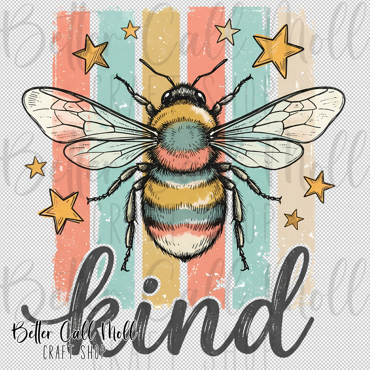 Bee Kind UV DTF Decal