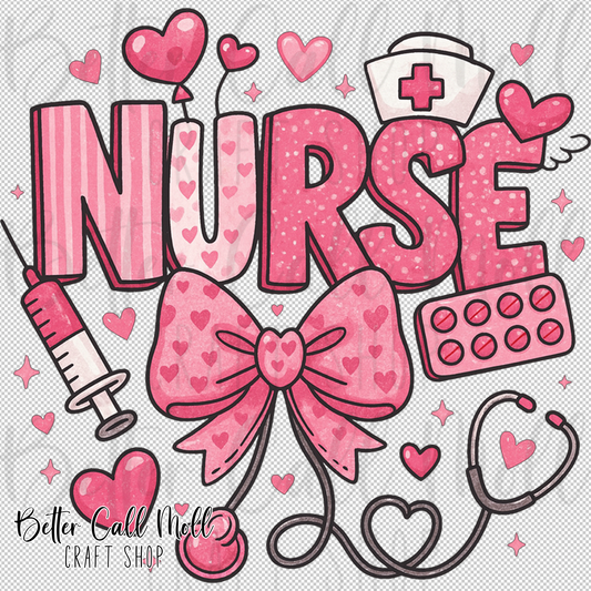 Nurse Valentines UV DTF Decal