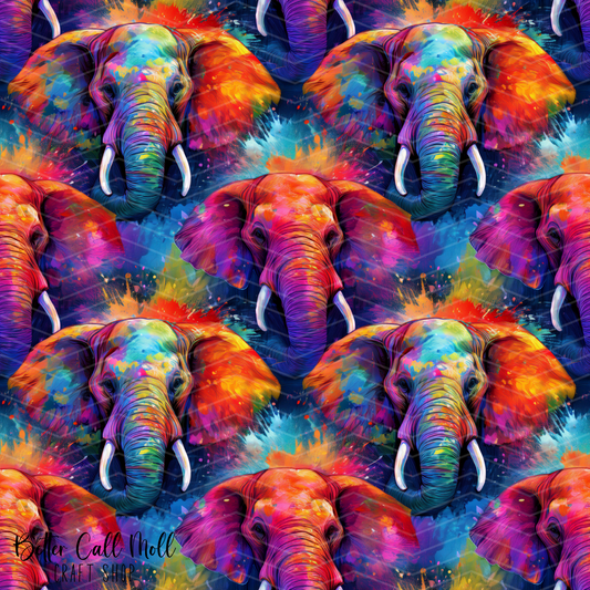 Abstract Elephants 1 Digital Seamless Pattern